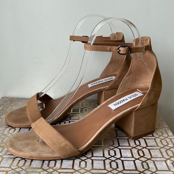 Steve Madden Shoes - Steve Madden Irene Ankle Strap Leather Nubuck Sandals